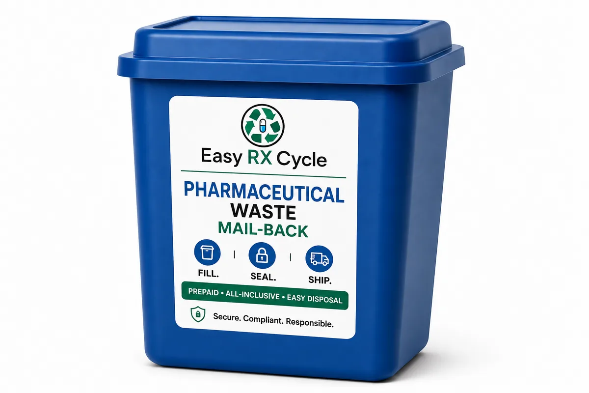 Pharmaceutical waste mail-back kit