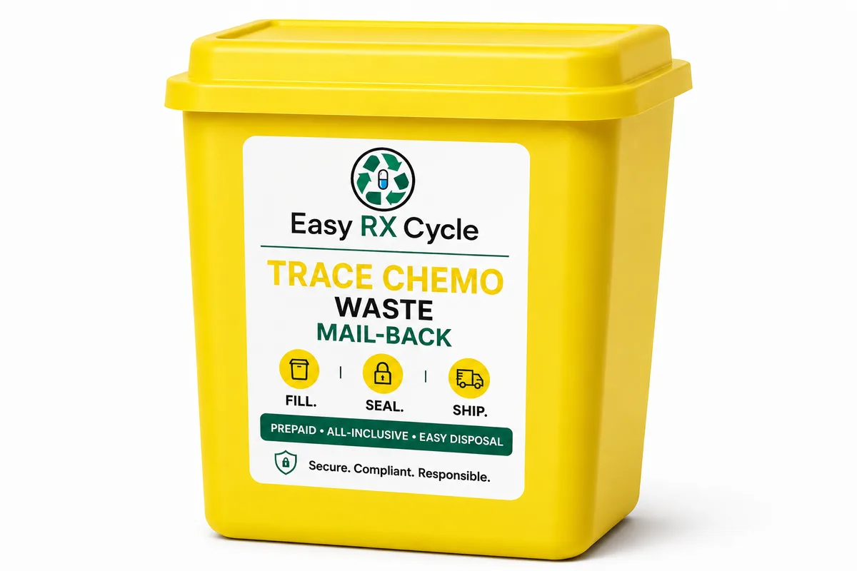 Trace chemotherapy waste mail-back kit